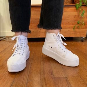 Nasty Gal / Big City Girl Platform Sneakers White